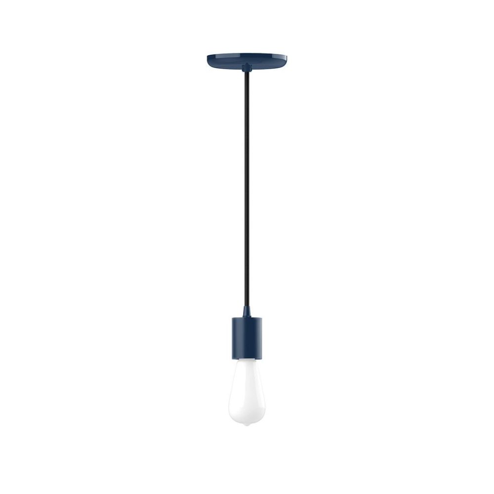Montclair Lightworks PEB012-50-C21 Vintage, Style C, Medium base, with white cord and canopy, Navy